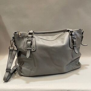 Bostanten gray shoulder/ crossbody medium size tote bag